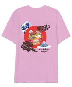 Big Angry Ramen Pembe Oversize Unisex Tişört