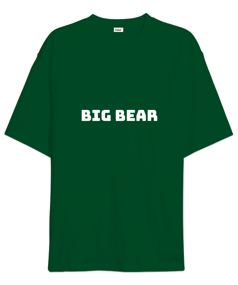 Tisho - Big Bear Çimen Yeşili Oversize Unisex Tişört