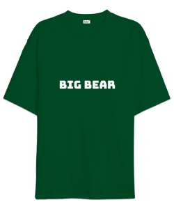 Big Bear Çimen Yeşili Oversize Unisex Tişört