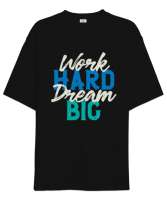 big dream Siyah Oversize Unisex Tişört - Thumbnail