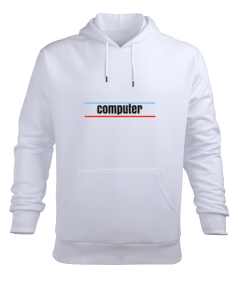 Bilgisayar Erkek Kapüşonlu Hoodie Sweatshirt