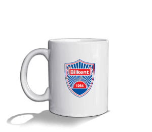 Bilkent Mug 2 Beyaz Kupa Bardak