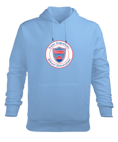 Bilkentli 1 Buz mavisi Erkek Kapüşonlu Hoodie Sweatshirt