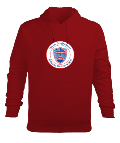 Bilkentli 1 Kırmızı Erkek Kapüşonlu Hoodie Sweatshirt