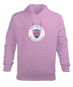 Bilkentli 1 Pembe Erkek Kapüşonlu Hoodie Sweatshirt