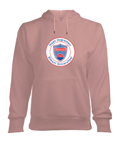 Bilkentli 1 Pembe Kadın Kapşonlu Hoodie Sweatshirt