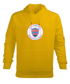 Bilkentli 1 Sarı Erkek Kapüşonlu Hoodie Sweatshirt