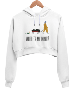 Billie Eilish Tasarım Baskılı Kadın Crop Hoodie Kapüşonlu Sweatshirt