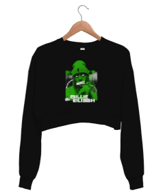 Billie Eilish Tasarım Baskılı Kadın Crop Sweatshirt