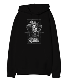 Billie Eilish Tasarım Baskılı Oversize Unisex Kapüşonlu Sweatshirt