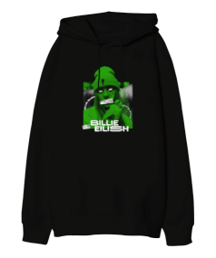 Billie Eilish Tasarım Baskılı Oversize Unisex Kapüşonlu Sweatshirt