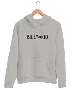 Billy The Kid - Vahşi Batı - Wild West Gri Unisex Kapşonlu Sweatshirt