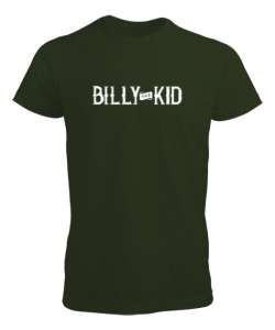 Billy The Kid - Vahşi Batı - Wild West Haki Yeşili Erkek Tişört