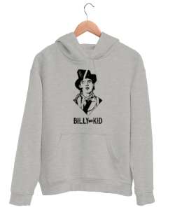 Billy The Kid - Vahşi Batı - Wild West V2 Gri Unisex Kapşonlu Sweatshirt