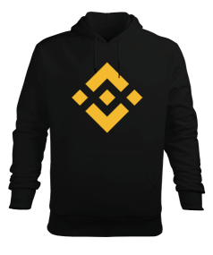 Binance v2 Black Erkek Kapüşonlu Hoodie Sweatshirt