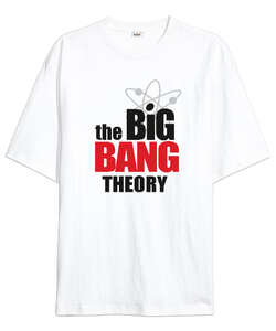 Bing Bang Theory Beyaz Oversize Unisex Tişört