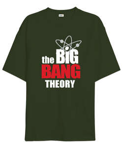 Bing Bang Theory Haki Yeşili Oversize Unisex Tişört