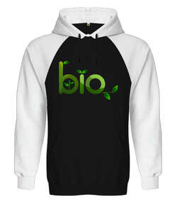 Bio - Save World Siyah/Beyaz Orjinal Reglan Hoodie Unisex Sweatshirt