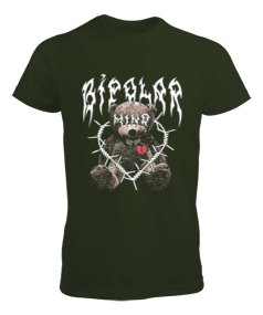 Bipolar Mind Bear Tasarım Baskılı Erkek Tişört