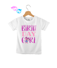 Birthday Girl Baby Baskılı Beyaz Çocuk Unisex