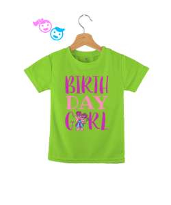 Birthday Girl Baby Baskılı Fıstık Yeşili Çocuk Unisex