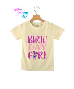 Birthday Girl Baby Baskılı Krem Çocuk Unisex