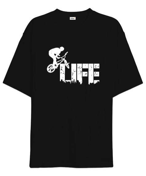 Tisho - Bisiklet - Bike Life Siyah Oversize Unisex Tişört