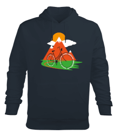 BİSİKLETÇİ Erkek Kapüşonlu Hoodie Sweatshirt