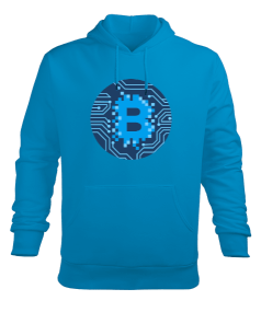 Bitcoin Erkek Kapüşonlu Hoodie Sweatshirt