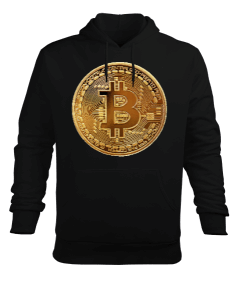 Bitcoin Erkek Kapüşonlu Hoodie Sweatshirt