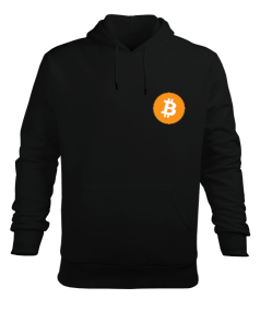 Bitcoin Holder Black v1 Erkek Kapüşonlu Hoodie Sweatshirt