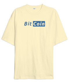 Bitcoin Kripto BTC v22 Oversize Unisex Tişört