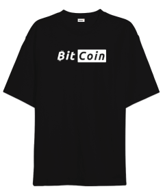 Bitcoin Kripto BTC v25 Oversize Unisex Tişört