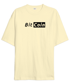 Bitcoin Kripto BTC v27 Oversize Unisex Tişört