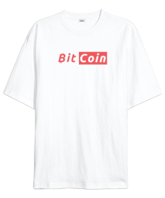 Bitcoin Kripto BTC v37 Oversize Unisex Tişört