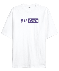 Bitcoin Kripto BTC v38 Oversize Unisex Tişört