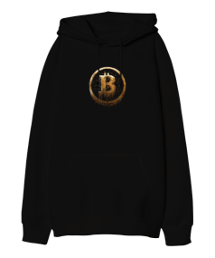 BITCOIN Oversize Unisex Kapüşonlu Sweatshirt