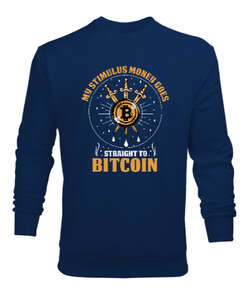 Bitcoin V3 Blu- Crypto Lacivert Erkek Sweatshirt