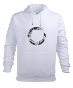 black circle Erkek Kapüşonlu Hoodie Sweatshirt