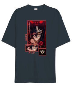 Black Clover Anime Asta Tasarım Baskılı Oversize Unisex Tişört