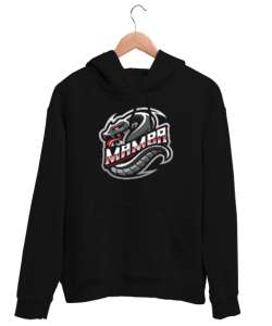 Black Mamba Siyah Unisex Kapşonlu Sweatshirt