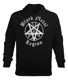 Black Metal Erkek Kapüşonlu Hoodie Sweatshirt