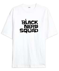 Black Nero Squad Beyaz Oversize Unisex Tişört