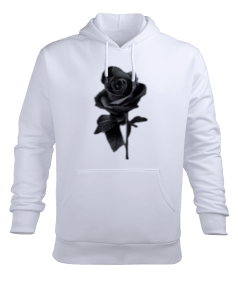 Black Rose Erkek Kapüşonlu Hoodie Sweatshirt