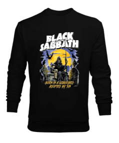 Black Sabbath Rock Tasarım Baskılı Erkek Sweatshirt