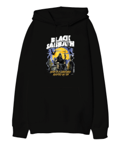 Black Sabbath Rock Tasarım Baskılı Oversize Unisex Kapüşonlu Sweatshirt