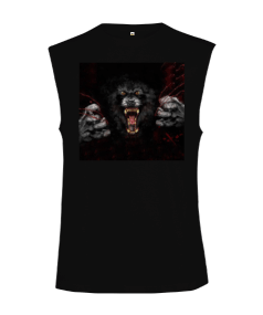 Black Wolf Kesik Kol Unisex Tişört