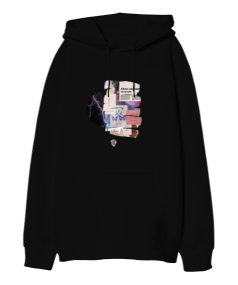 BLACKSMSK Oversize Unisex Kapüşonlu Sweatshirt