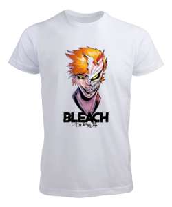 Bleach Anime Tasarım Baskılı Beyaz Erkek Tişört