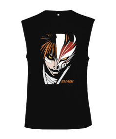 Bleach Anime Tasarım Baskılı Kesik Kol Unisex Tişört